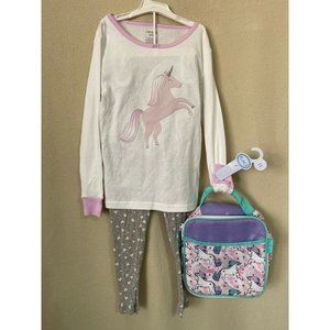 Unicorn Lovers Pack - Pajama Set & Snack/Lunch Pack